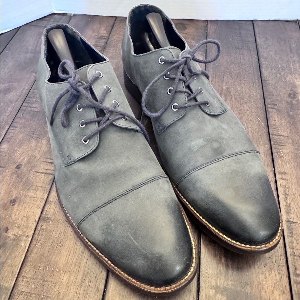 Wallin & Bros Mens Burke GrayLeather Cap Toe Oxfords 13M M13618 Classic
